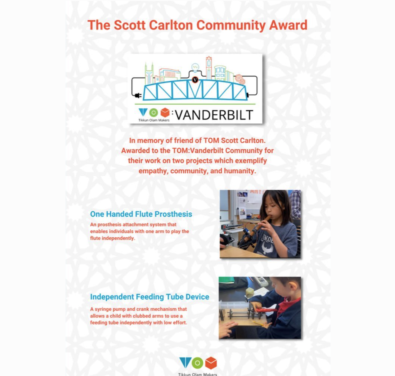 OIC Projects Scott Carlton Community Award